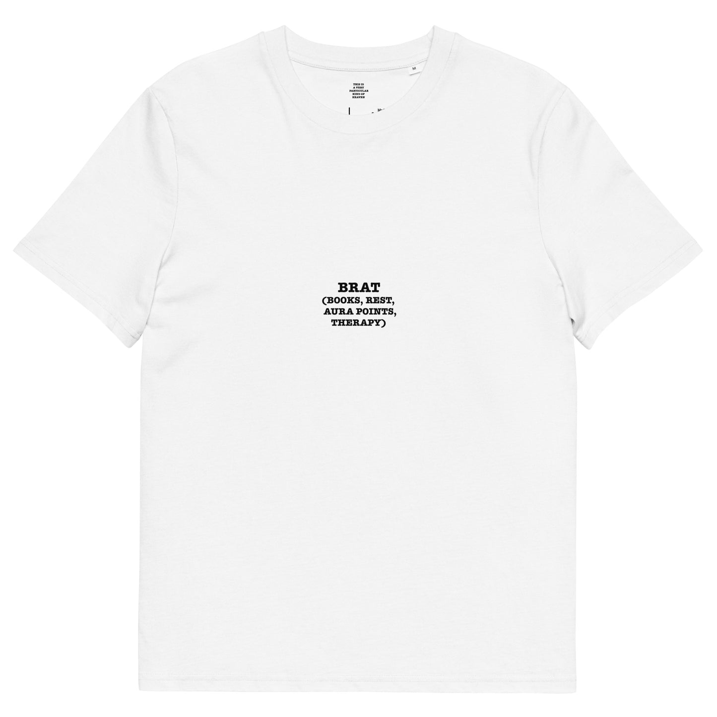 BRAT (BOOKS, REST, AURA POINTS, THERAPY) Unisex organic cotton t-shirt