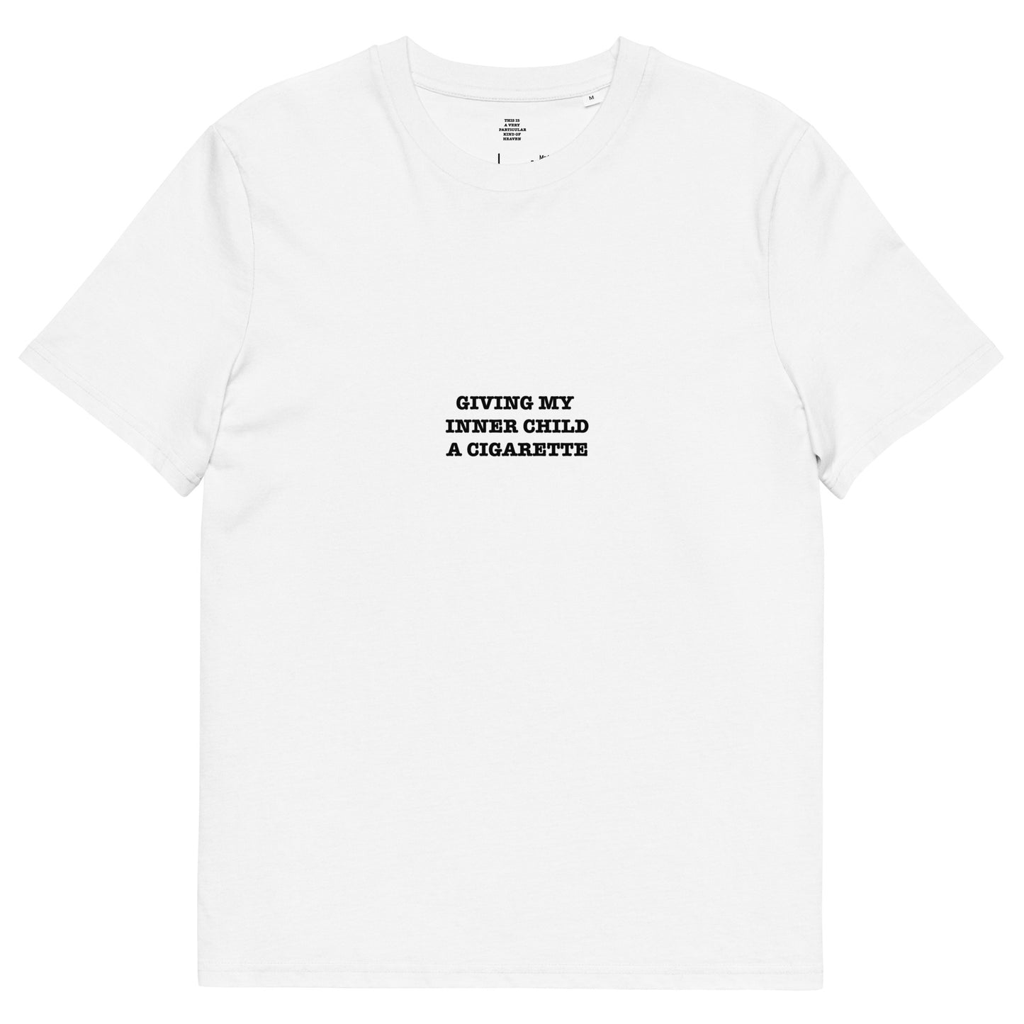 GIVING MY INNER CHILD A CIGARETTE Unisex organic cotton t-shirt