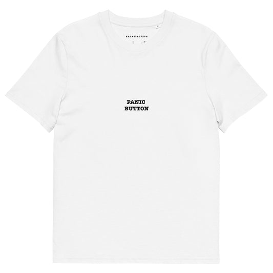 PANIC BUTTON Unisex organic cotton t-shirt